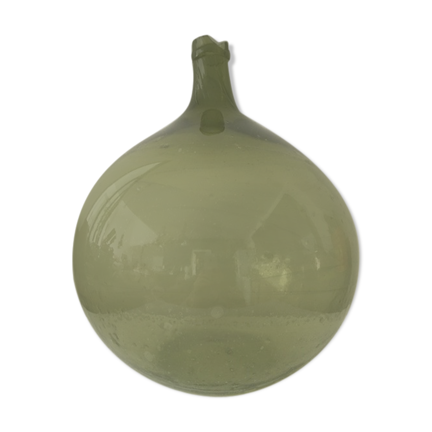 Old demijohn full of bubbles