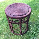 Wicker side table