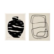 Pair of giclee prints. Abstract wall art set of two, 50x70