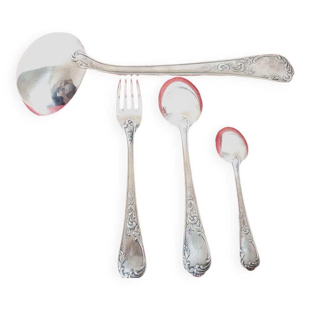 François Frionnet Silver Metal Cutlery Set 62 Pieces