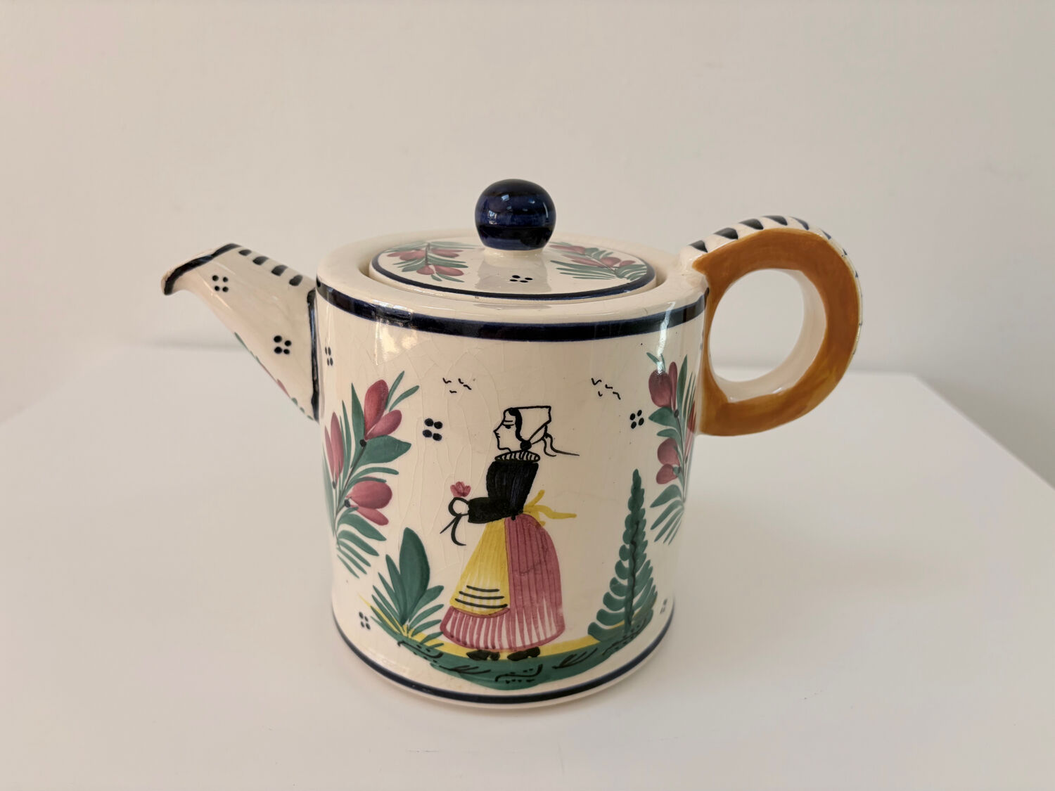 Large teapot Henriot 1950 - HB Quimper Brittany