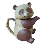 Vintage Authentic Zoomorphic Panda Teapot in Japanese Stoneware