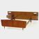 Vintage mid century double bed bedroom set in teak with nightstands