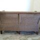 Bench seat and armchair in old rattan