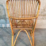 Louis Sognot rattan desk and his chair