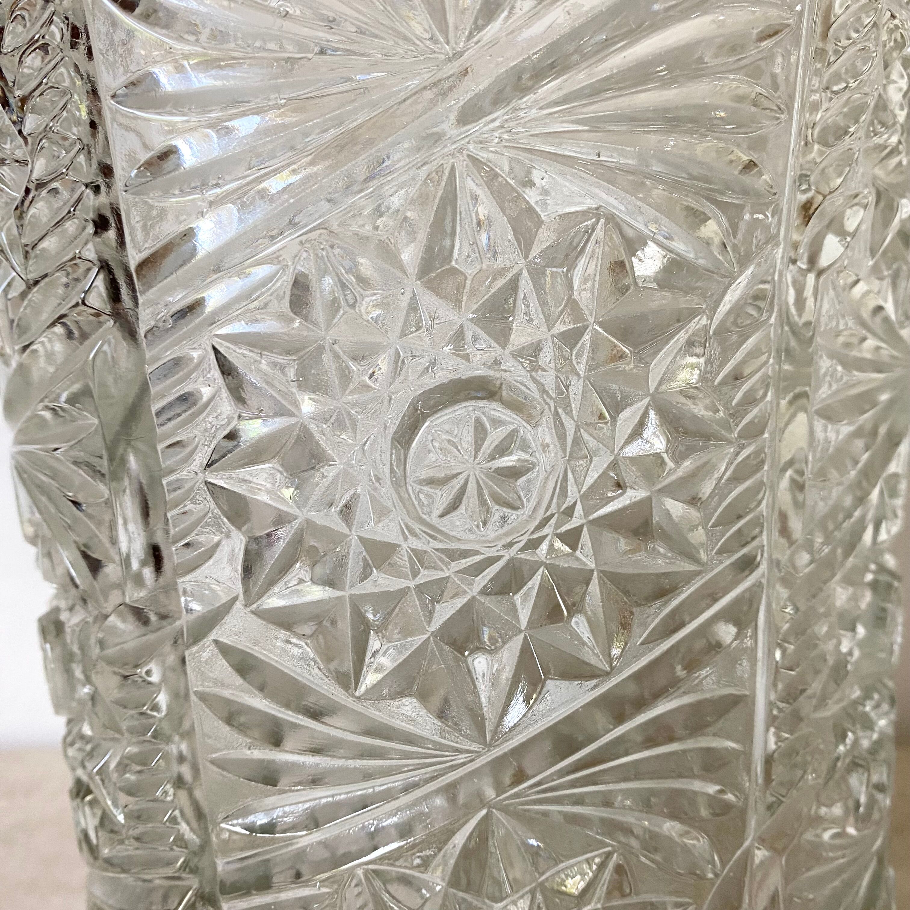 Vintage glass vase h 37 cm