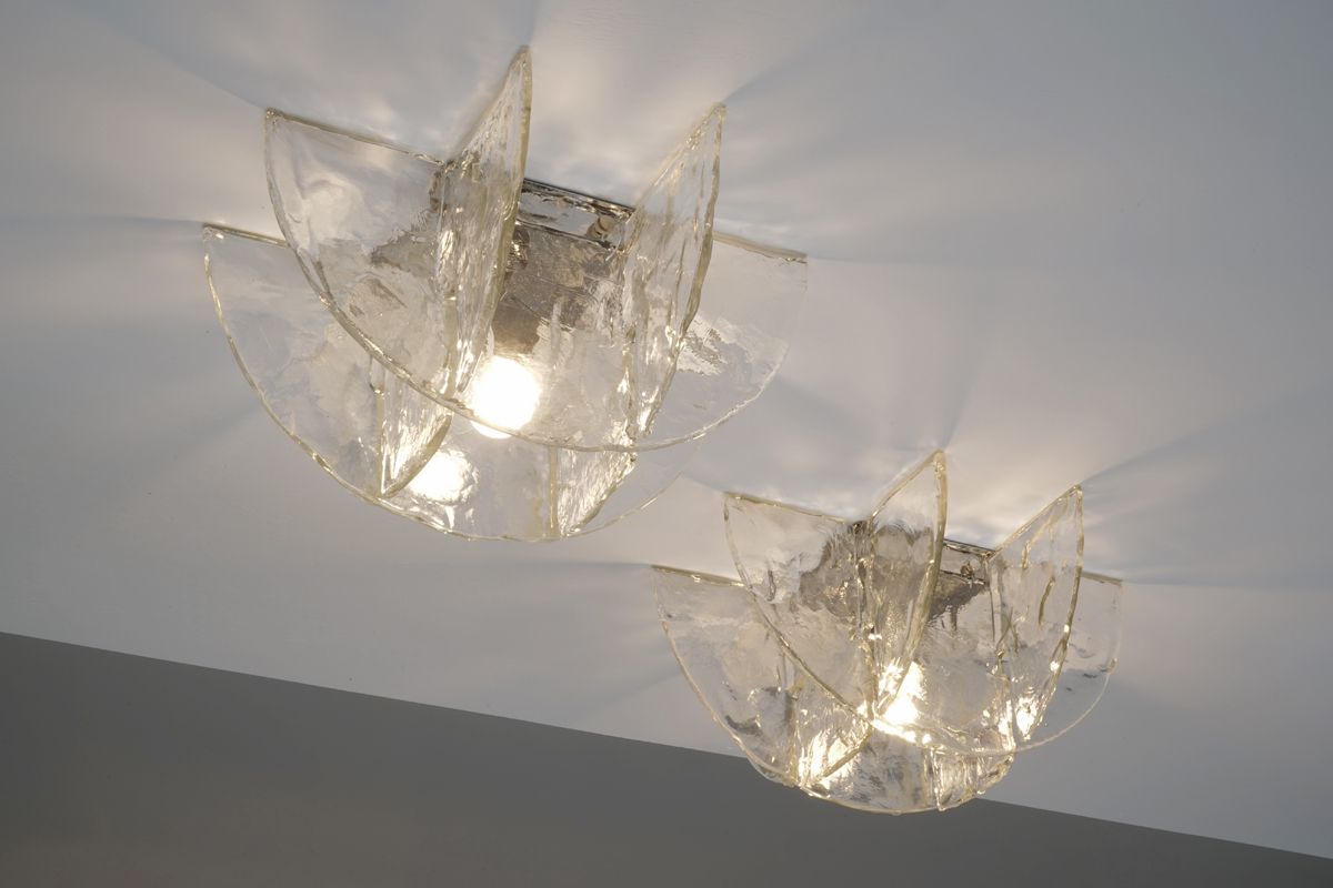 Carlo Nason model LS 254 for Mazzega Murano ceiling lamp