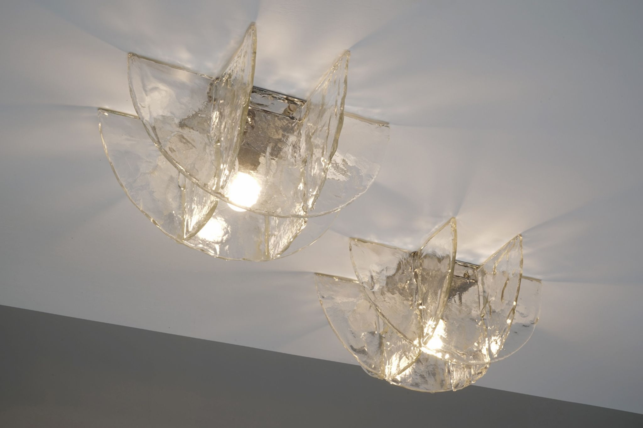 Carlo Nason model LS 254 for Mazzega Murano ceiling lamp