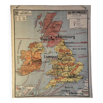 Old school map Vidal Lablache 28