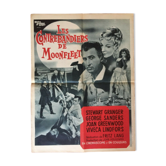 Movie poster "Moonfleet Smugglers" Fritz Lang 60x80cm 1955