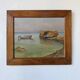 Framed oil painting fisherman L. Garcin