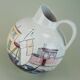very beautiful mid century VASE by jawe hand-painted decor 'capri' 1950s