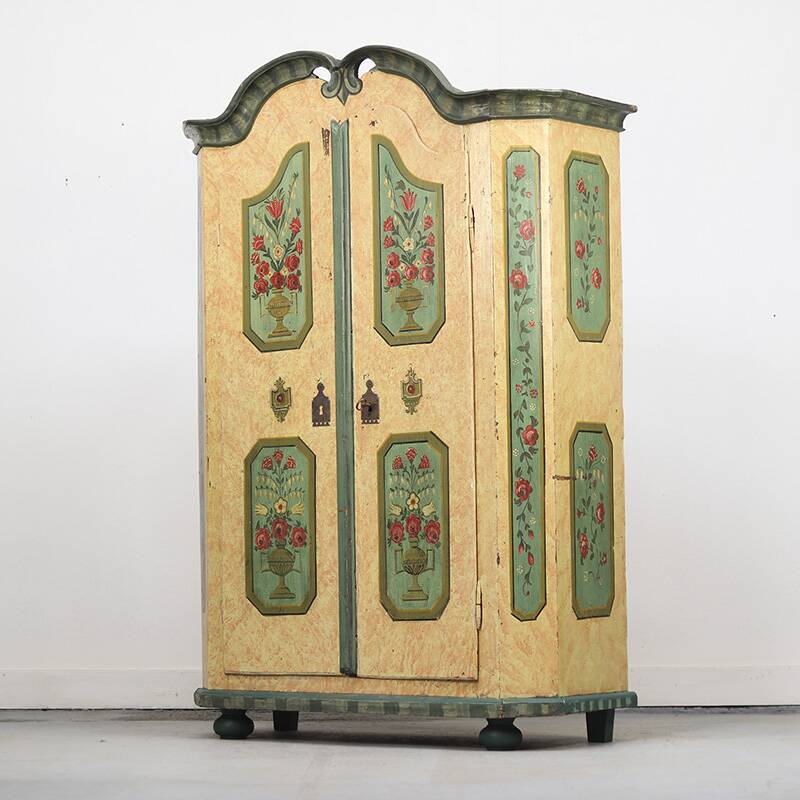 Painted folk art bridal wardrobe