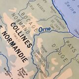 Normandy school map 1960s