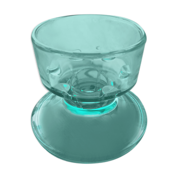 Bougeoir verre vert