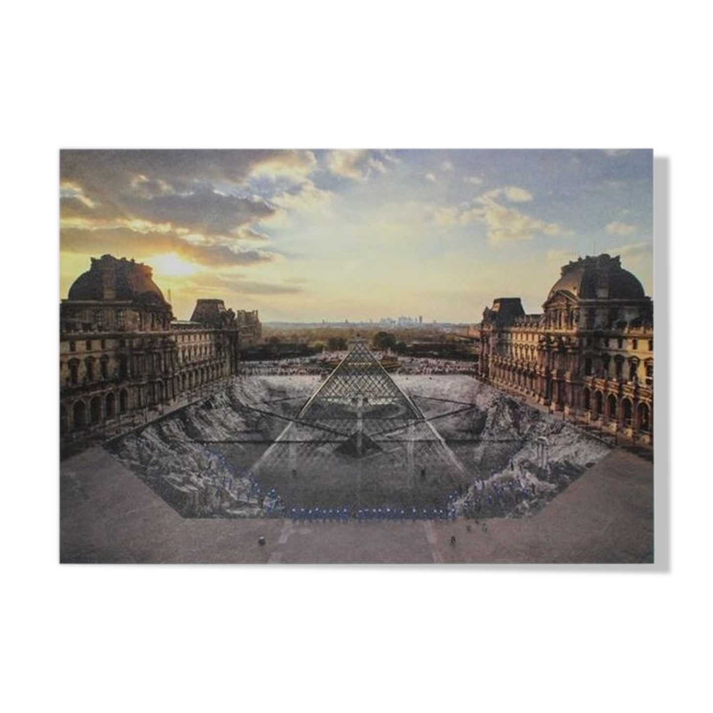 Jr at the louvre, 29 march 2019, 18h08, 2021, unframed lithograph