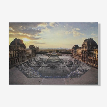 Jr at the louvre, 29 march 2019, 18h08, 2021, unframed lithograph