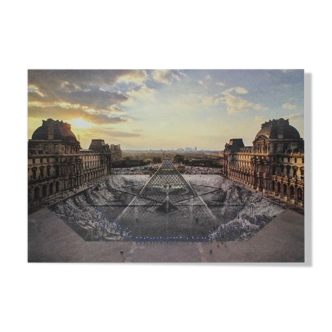 Jr at the louvre, 29 march 2019, 18h08, 2021, unframed lithograph