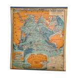 Vintage large format school map - Indian Ocean