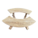 Pair of curved benches in Baroque style renovated in solid oak.