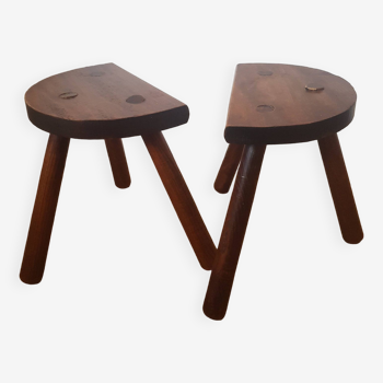 Lot de 2 tabourets tripode