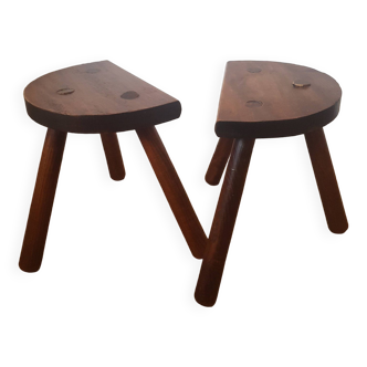 Lot de 2 tabourets tripode