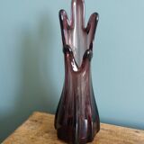 Purple or plum glass vase
