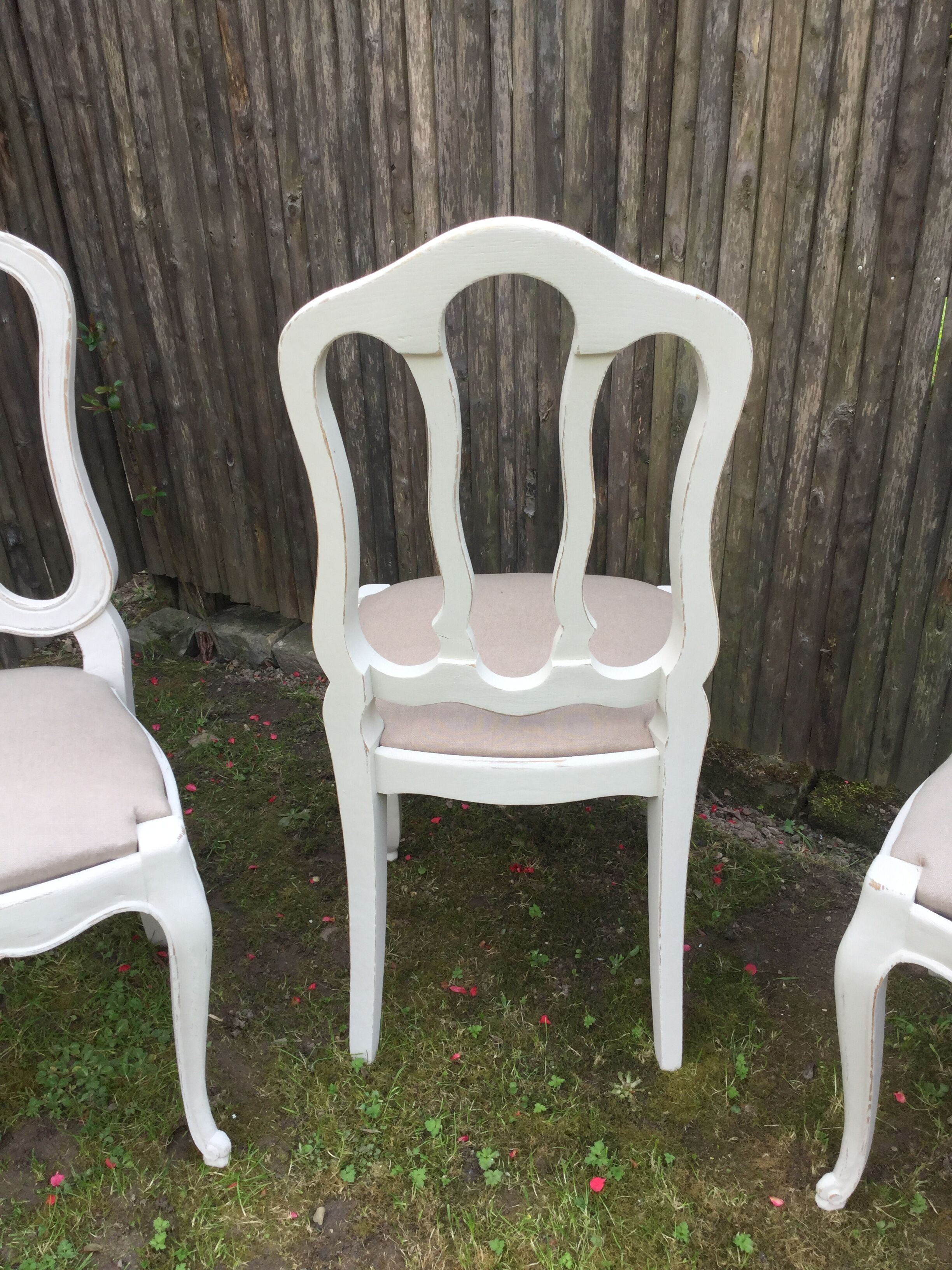 Lot de 5 chaises anciennes en chêne