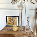 Small carafe and its chiseled glass stopper