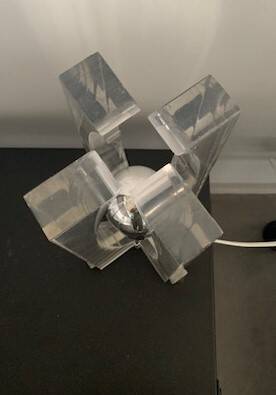 Vintage plexiglass lamp André Jean Doucin