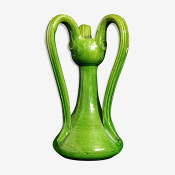 Vase art nouveau en grès avec trois anses voûtées