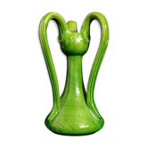Art nouveau sandstone vase with three vaulted handles