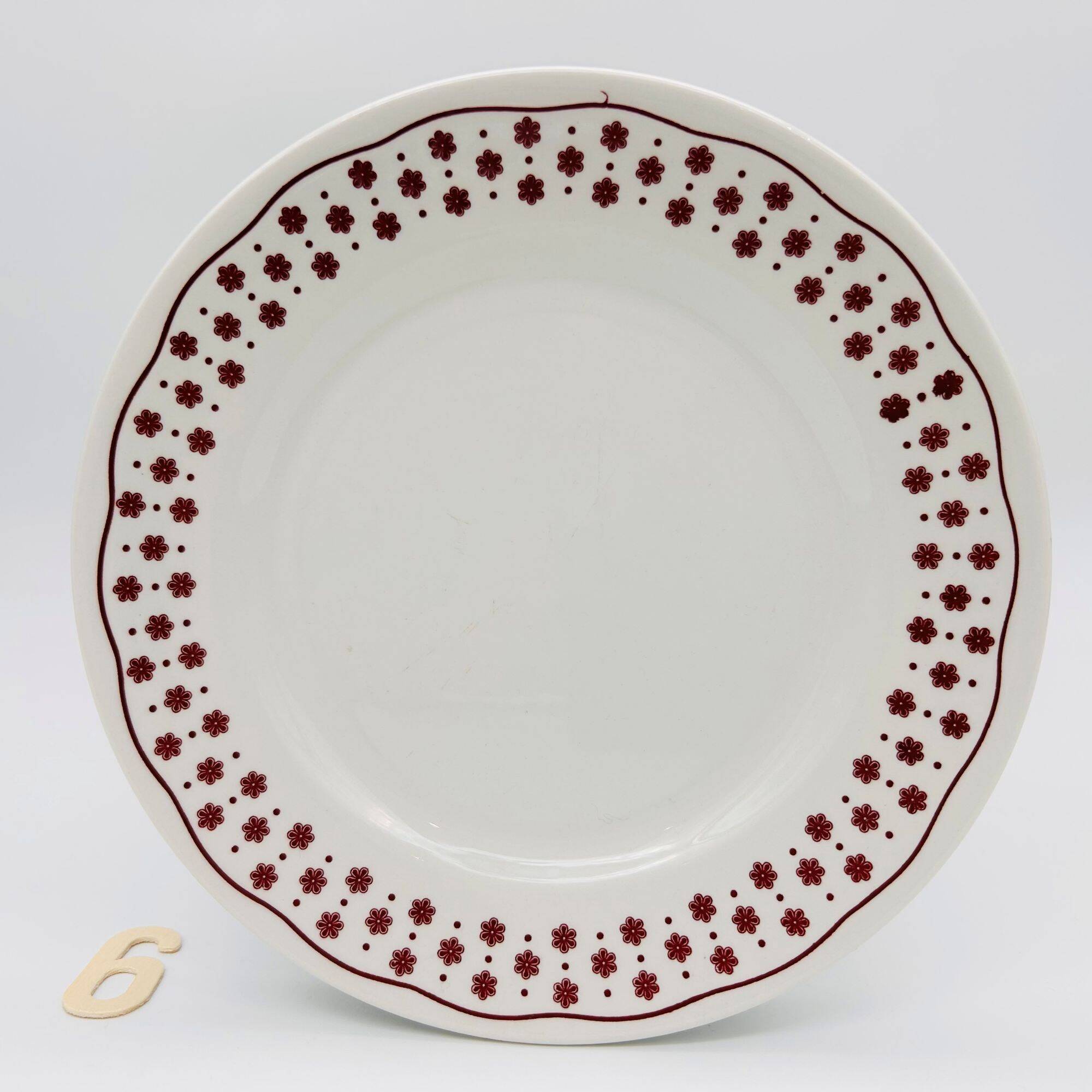6 dessert plates "Nuova Fontebasso", Italy.