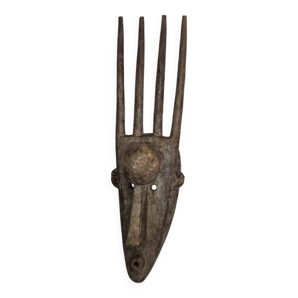Masque N'Tomo Bambara, Mali, Bois Sculpté, Patine Ancienne, XXe, 64 cm — Beyit