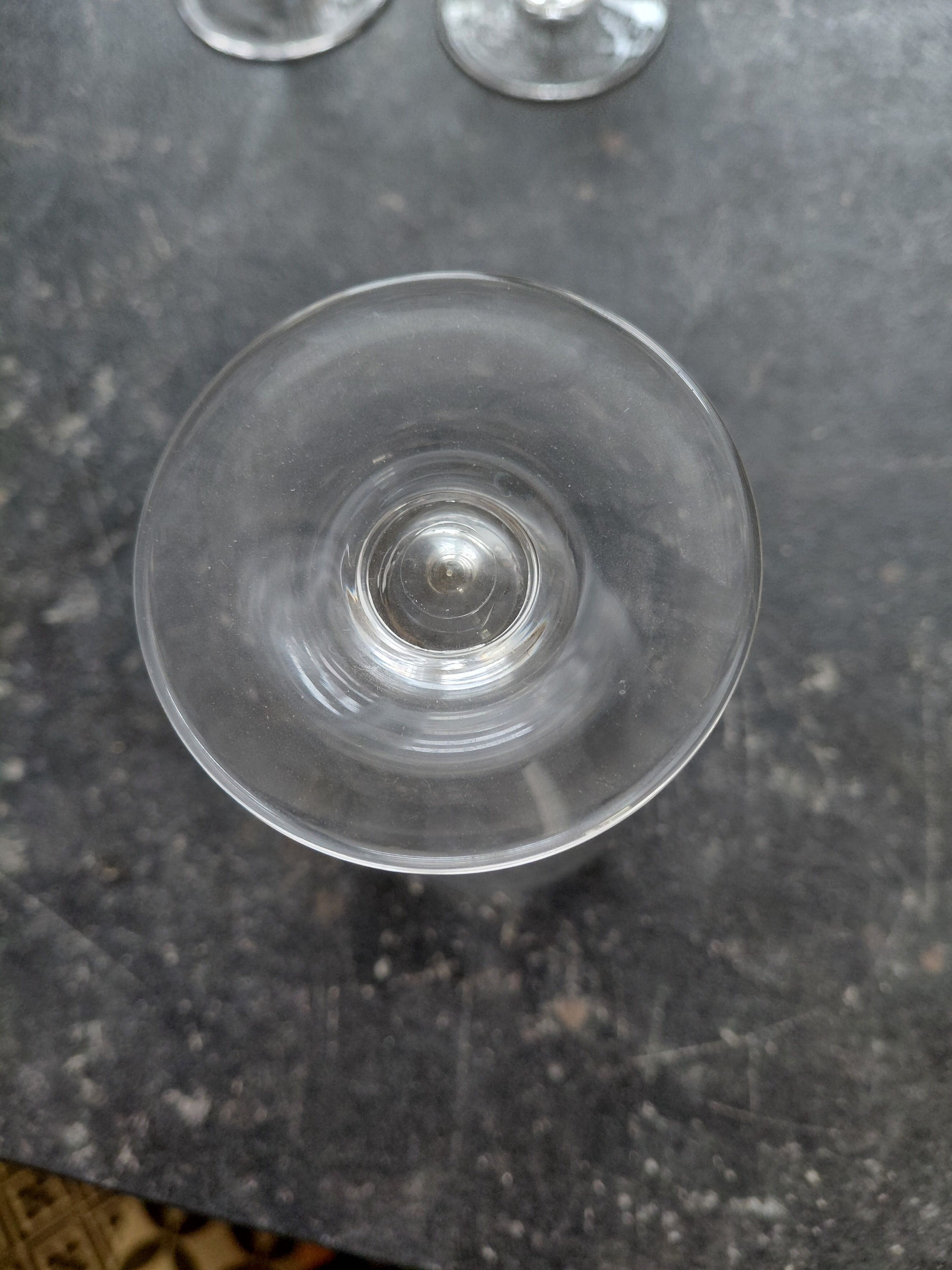6 antique hollow stem champagne flutes