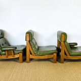 Vintage Scandinavian leather sofa from the 1960s.