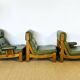 Vintage Scandinavian leather sofa from the 1960s.