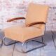 Bauhaus Armchair in Beech & Chrome attributed to Thonet, Czech, 1930s