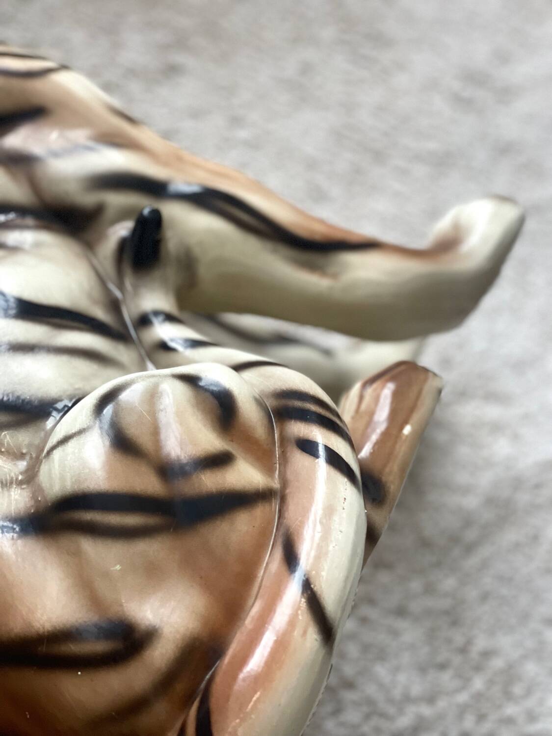 Enamelled ceramic tiger 1970