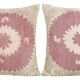 Set of 2 vintage embroidered cushion covers 58x64 cm