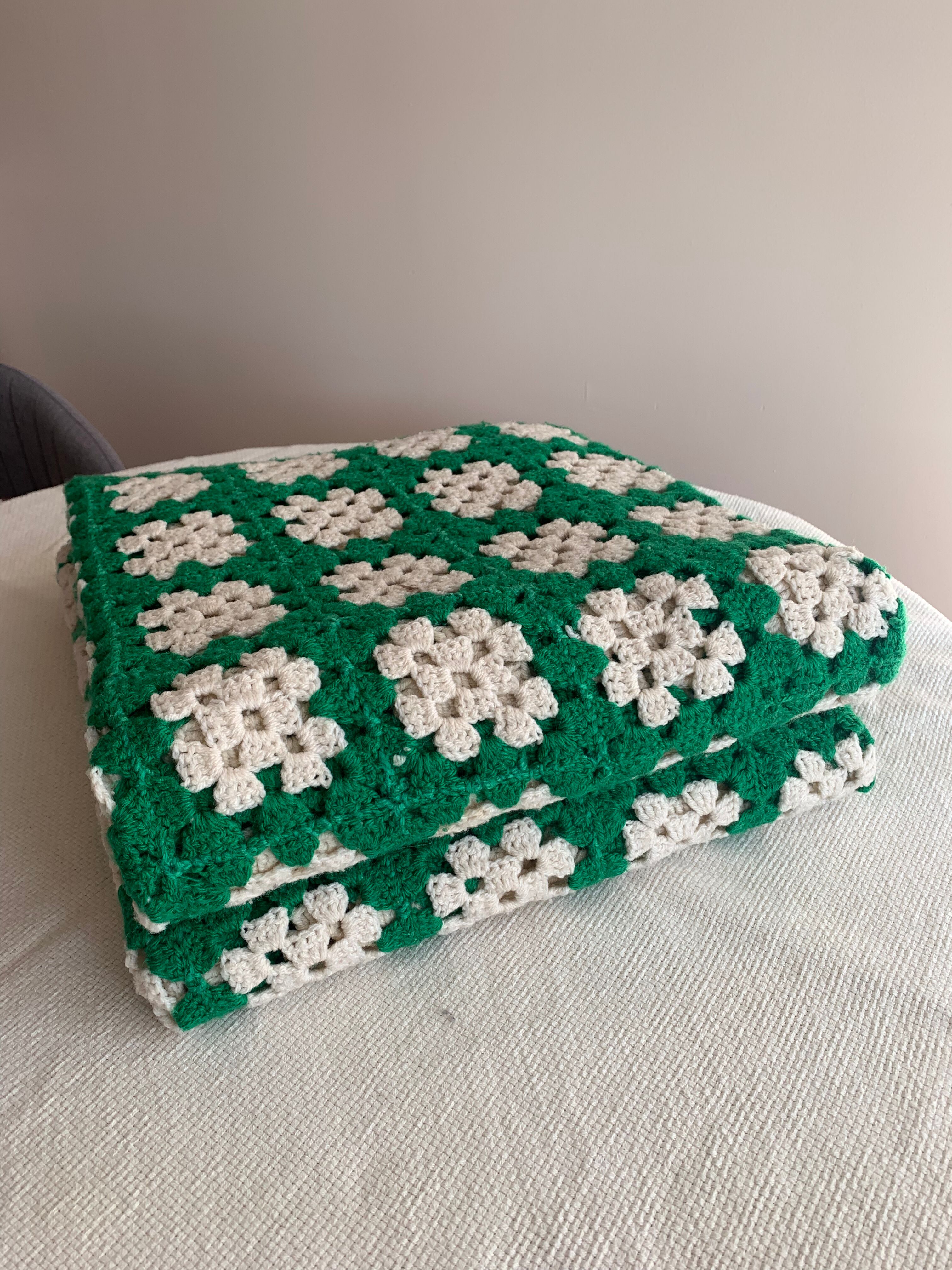 Plaid 70's bedspread