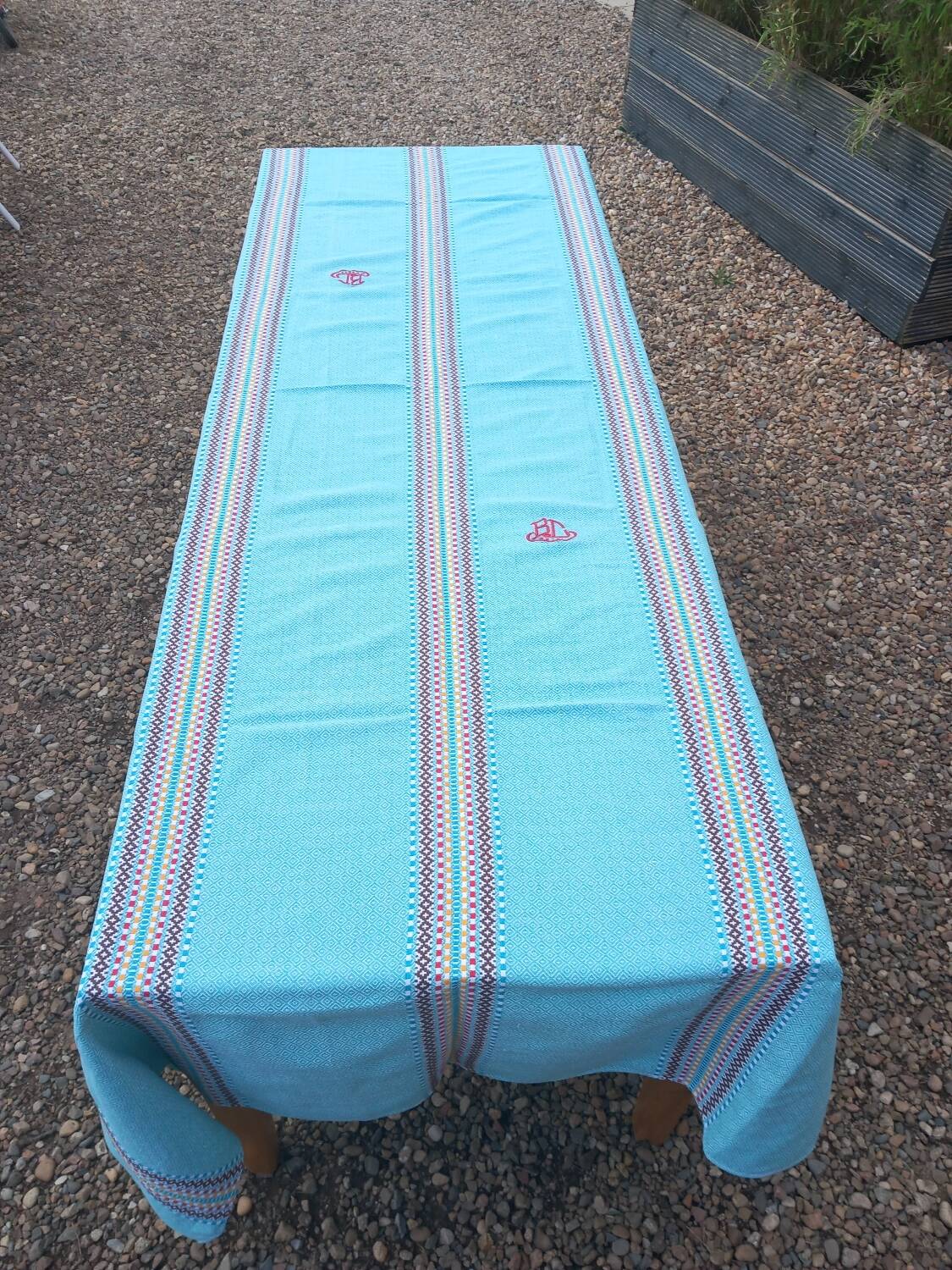 Old tablecloth 2.80 m + 12 napkins