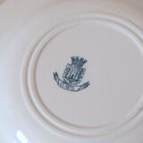 Hollow plates x5, Gien, Glaieul pattern, iron earth