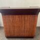 Vintage wooden and rattan counter bar