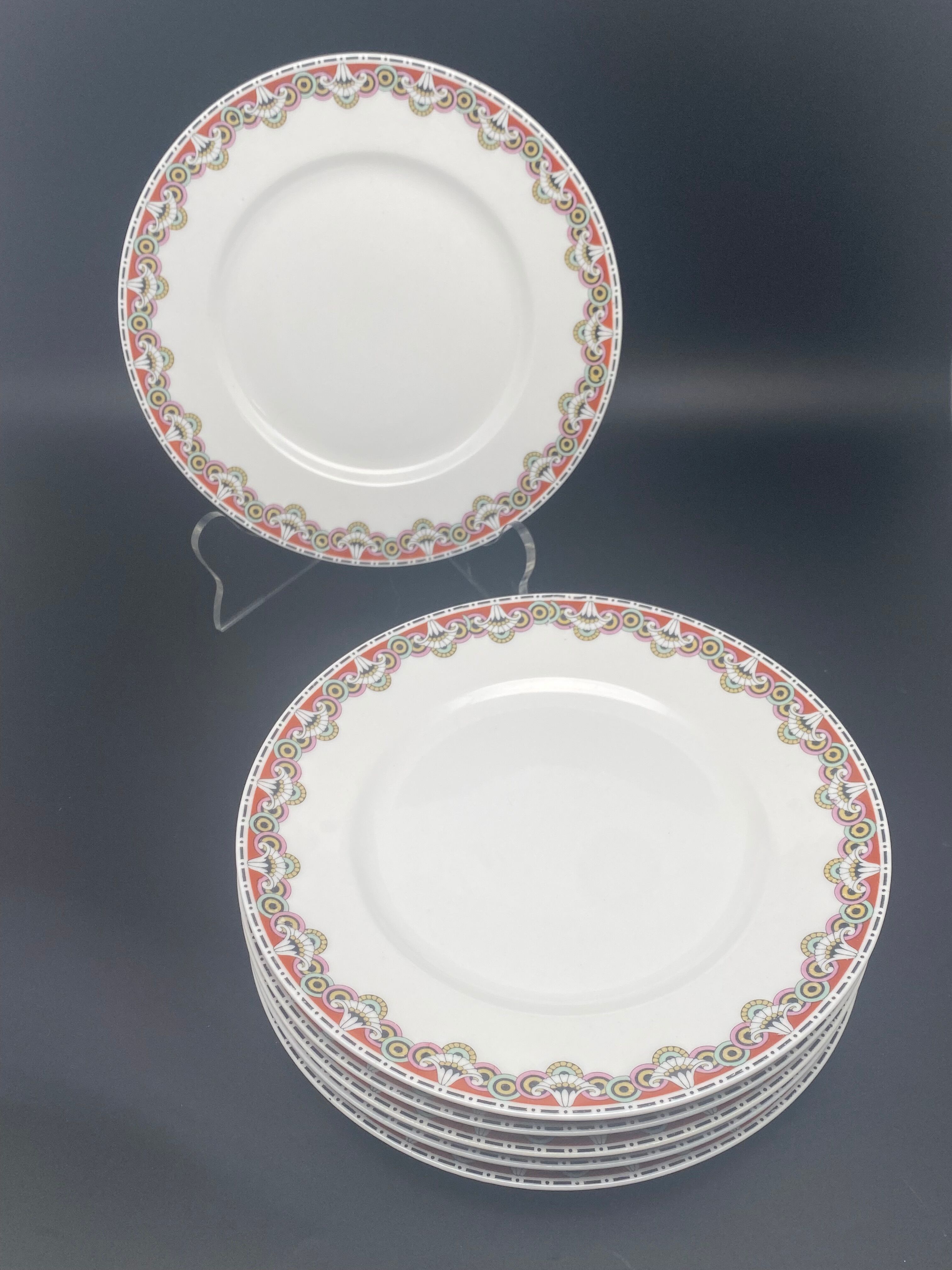 Service porcelain plates Limoges collab Bernardaud