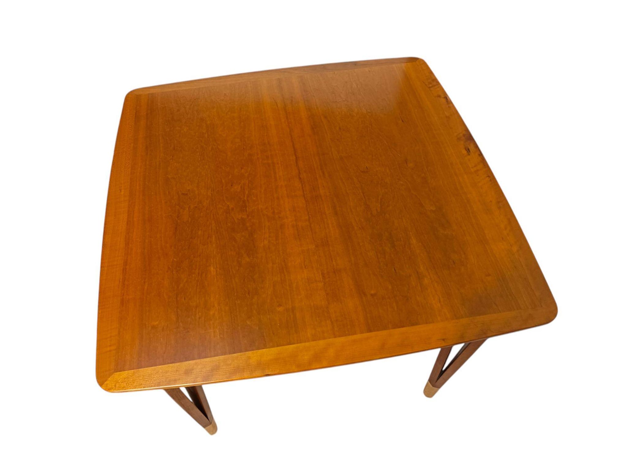 Lauritz Larsen coffee table, cherry wood, Denmark 1960s