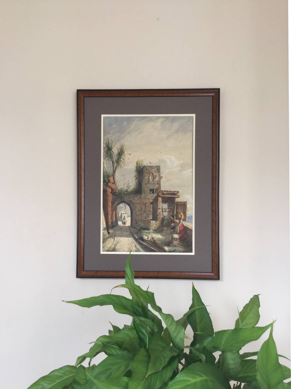 Nicolas RENIÉ, 1808-?. The Animated Well, 1851. Signed watercolour.