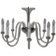 Vintage Clear Murano Glass Chandelier, 1980s