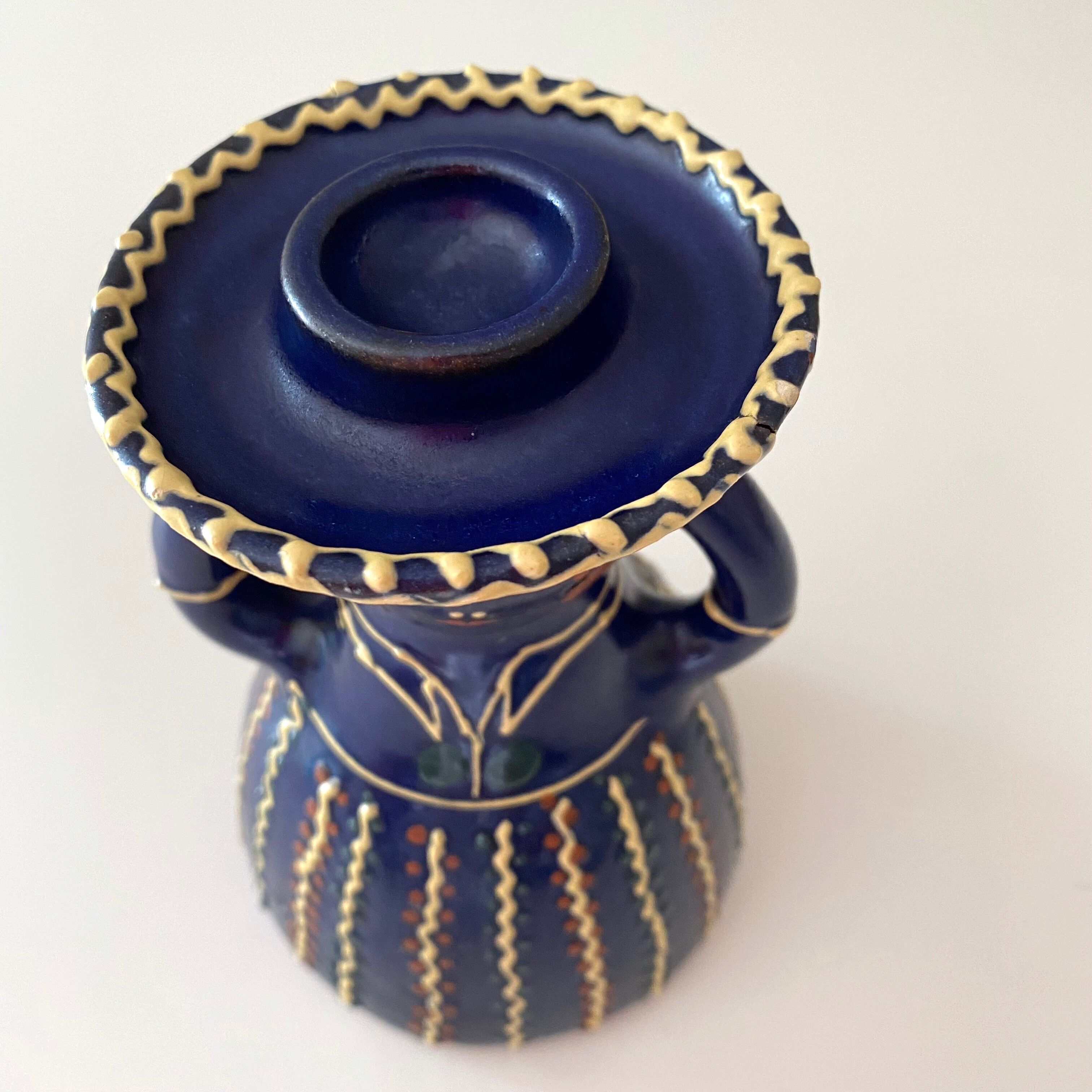 2 vintage ceramic candle holders, woman candle holder, country style, retro candle holder