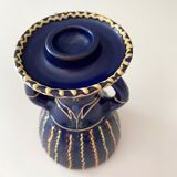 2 vintage ceramic candle holders, woman candle holder, country style, retro candle holder